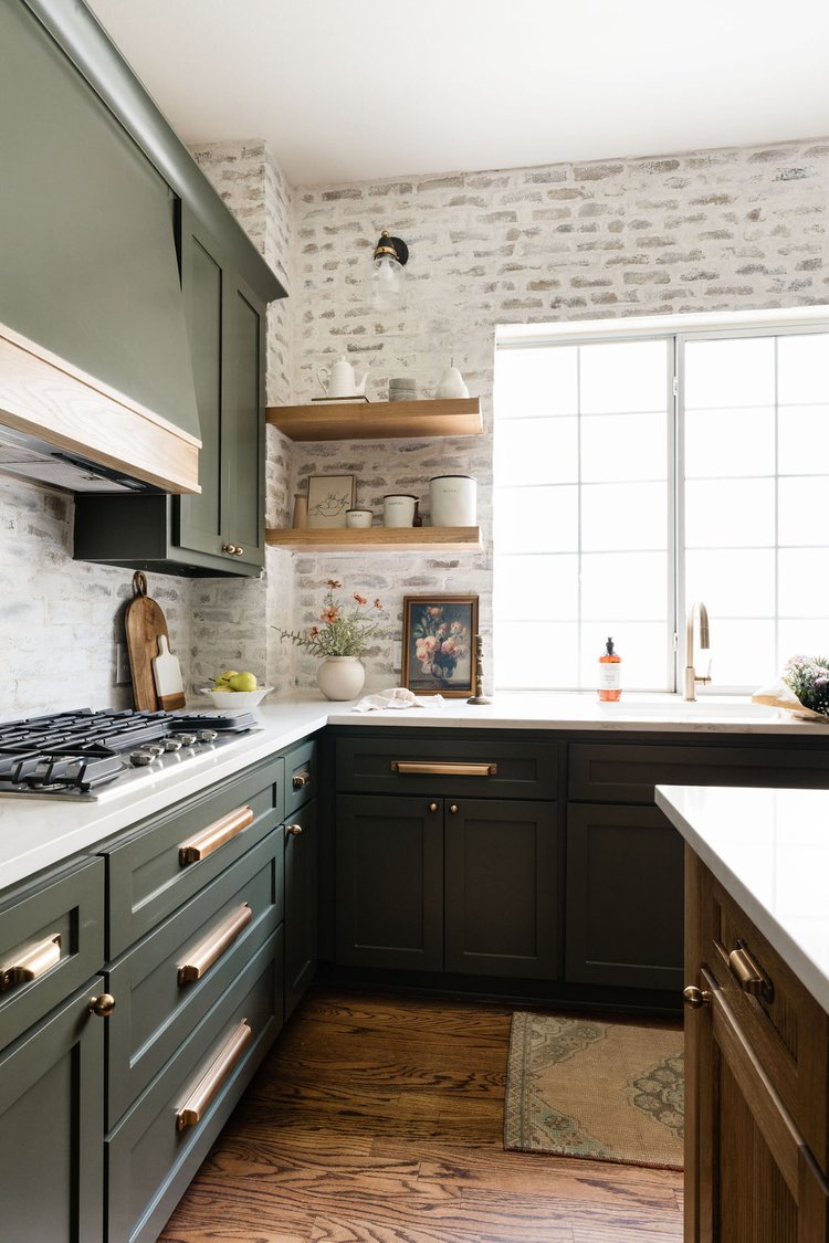Custom kitchen cabinetry and natural textures